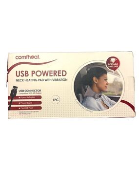 Comfheat USB Neck Heating Pad w Vibration Portable Heat Therapy Wrap